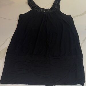 Charlotte Russe Black Sleeveless Blouse